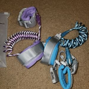 Child Safety Wrist Leash Set - Purple and Blue